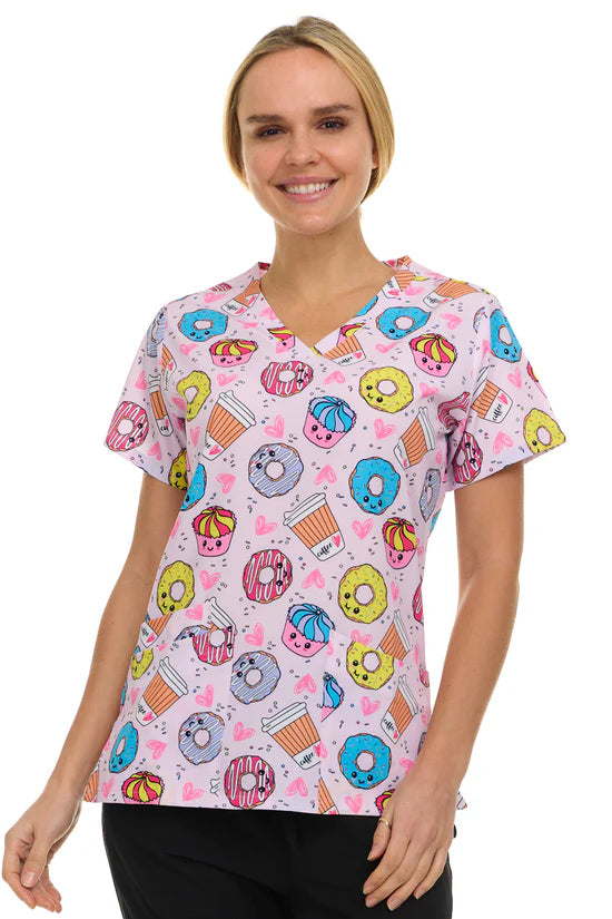 Kendall V-Neck Printed Top| 4513