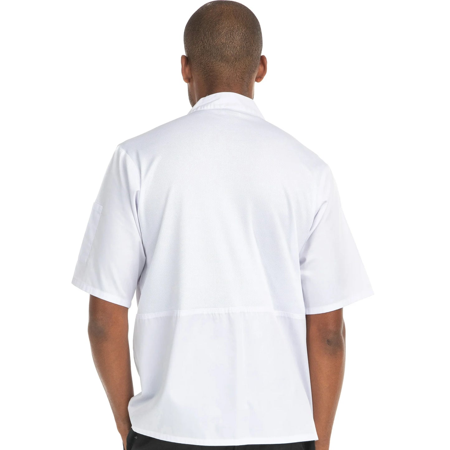 Hey Chef 10 Button Short Sleeve Mesh Coat